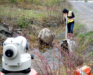 Surveying a drainage pipe