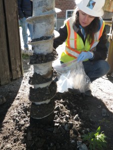 image of soil sampling at industrial site